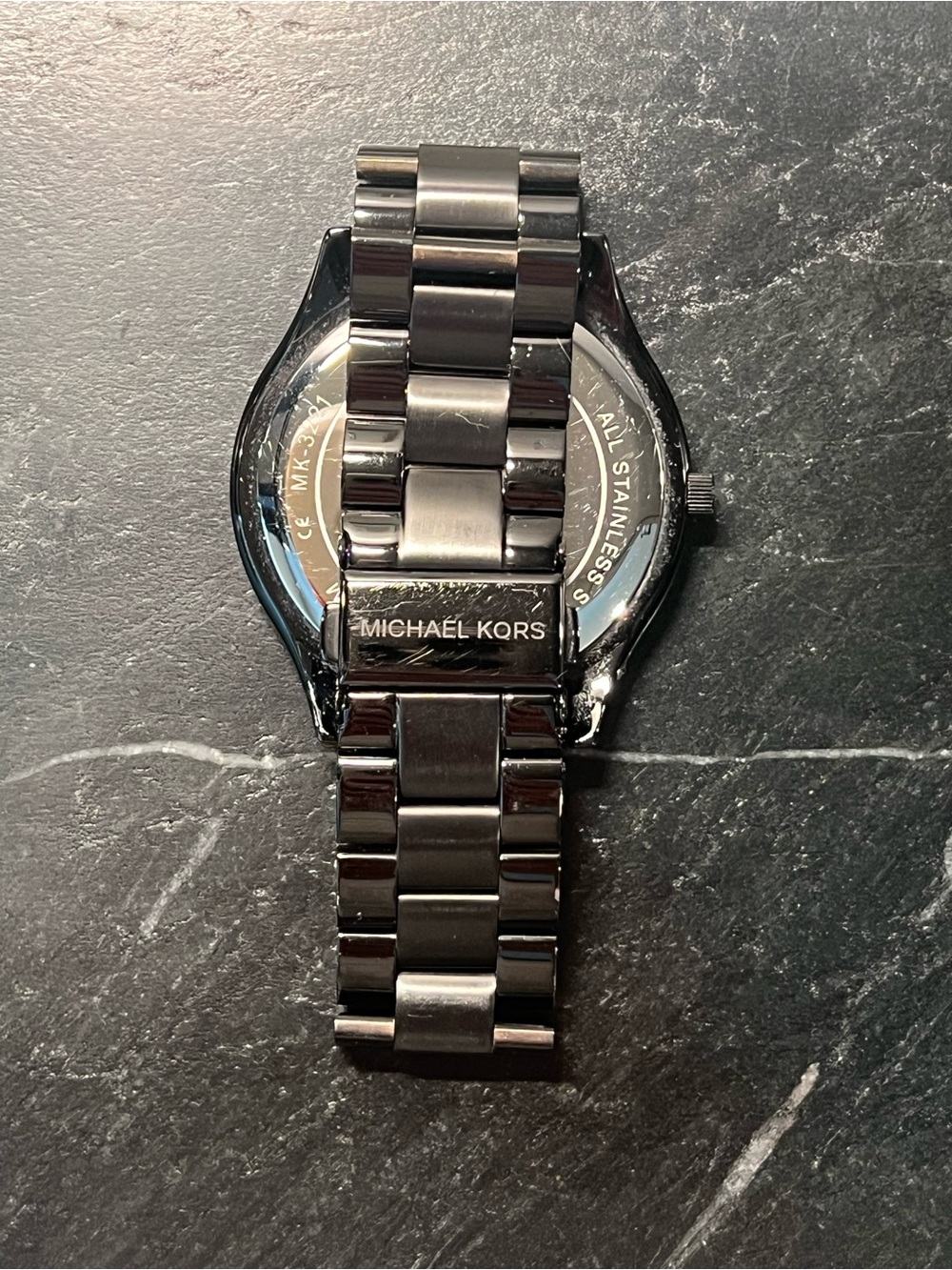 Michael Kors Black & Gold Link Watch